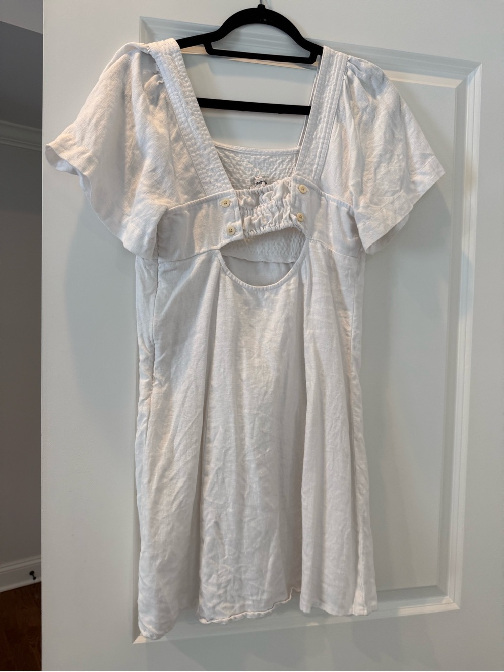 Madewell Square-Neck Mini Dress in 100% Linen - Picture 6 of 9